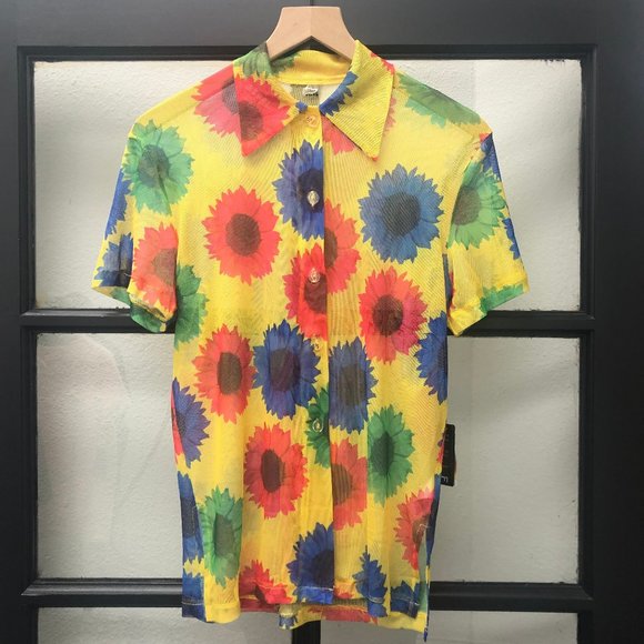 UNIF Tops - New UNIF Yellow Flower Daisy Shirt - Size XS